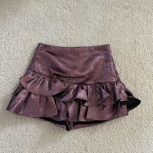 Zara Metallic Pink Skirt